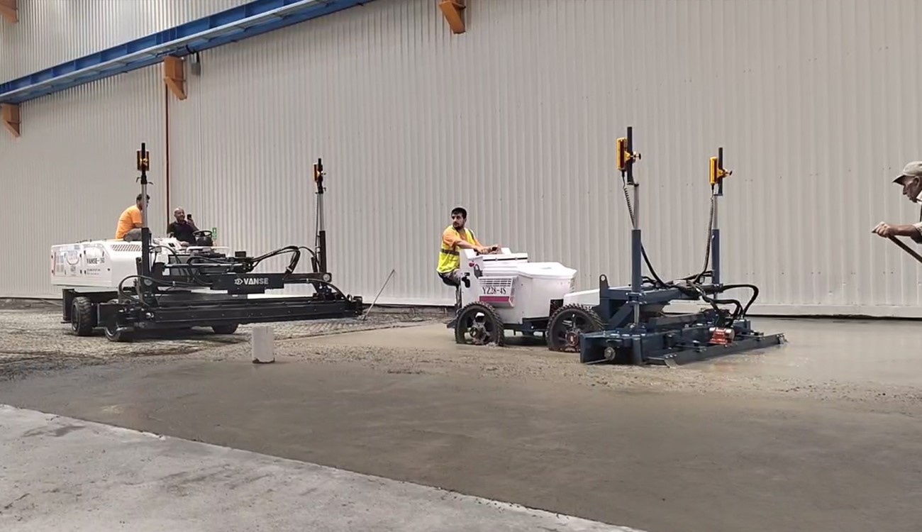 Concrete paving and laser leveling Concrete paving and laser leveling