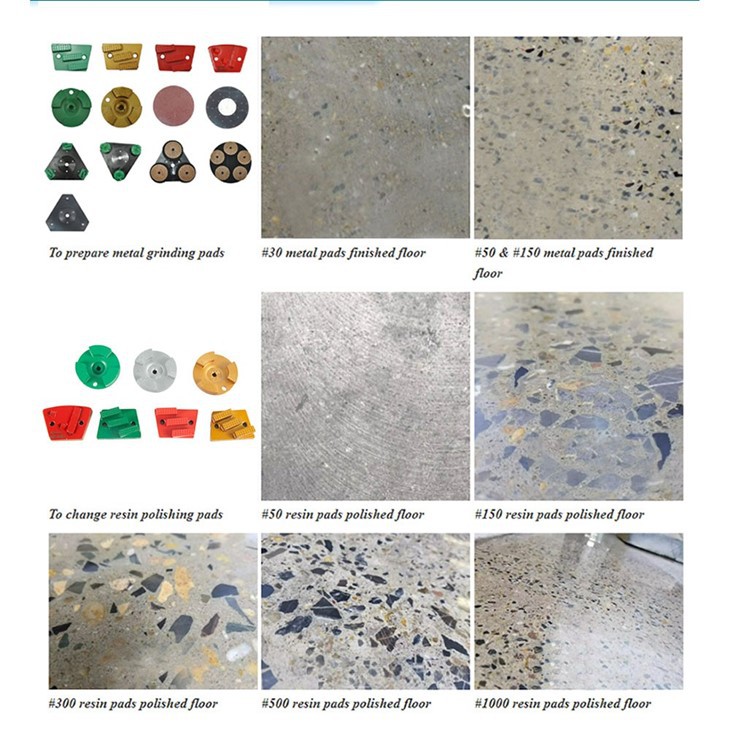 VANSE VS-630 Mini 3 Phase 7.5KW 380V 305kg 620mm Working Width Handheld Planetary Concrete Surface Grinder With Accessories